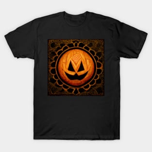 Halloween jack-o-Lantern mandala pattern T-Shirt